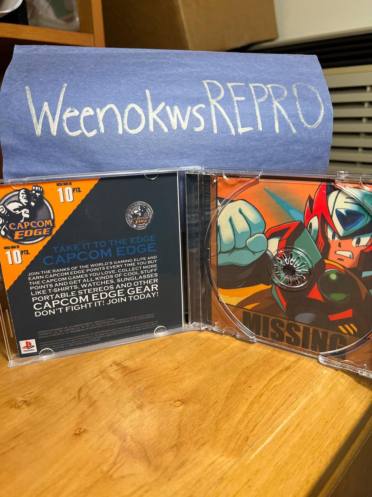 MegaMan X6 REPLACMENT CASE No Disc Ps1