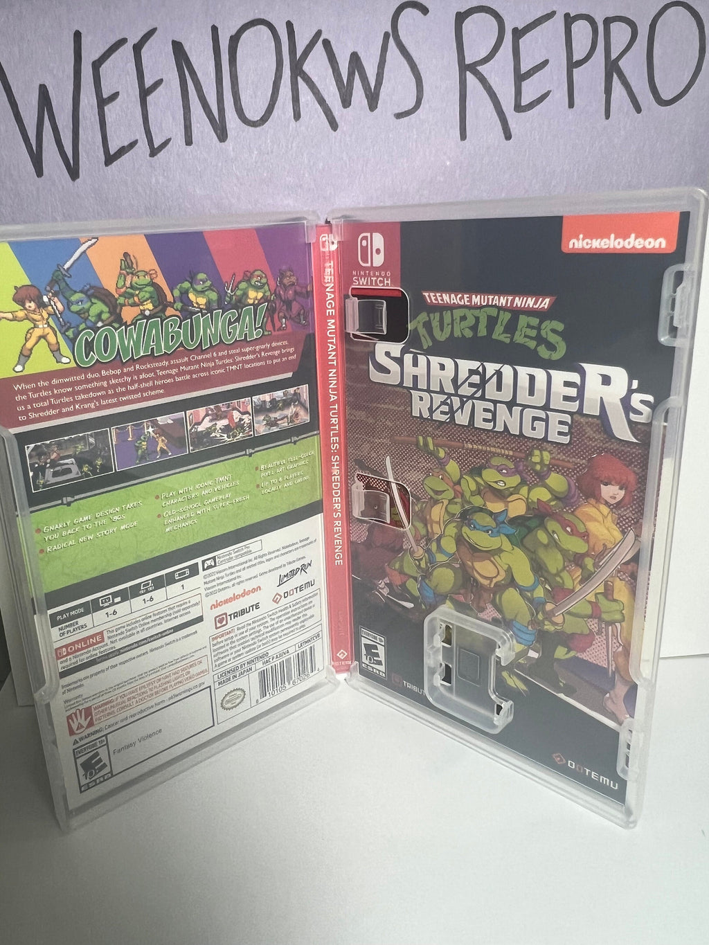 Teenage Mutant Ninja Turtles Shredder’s Revenge REPLACEMENT CASE No Game! Nintendo Switch