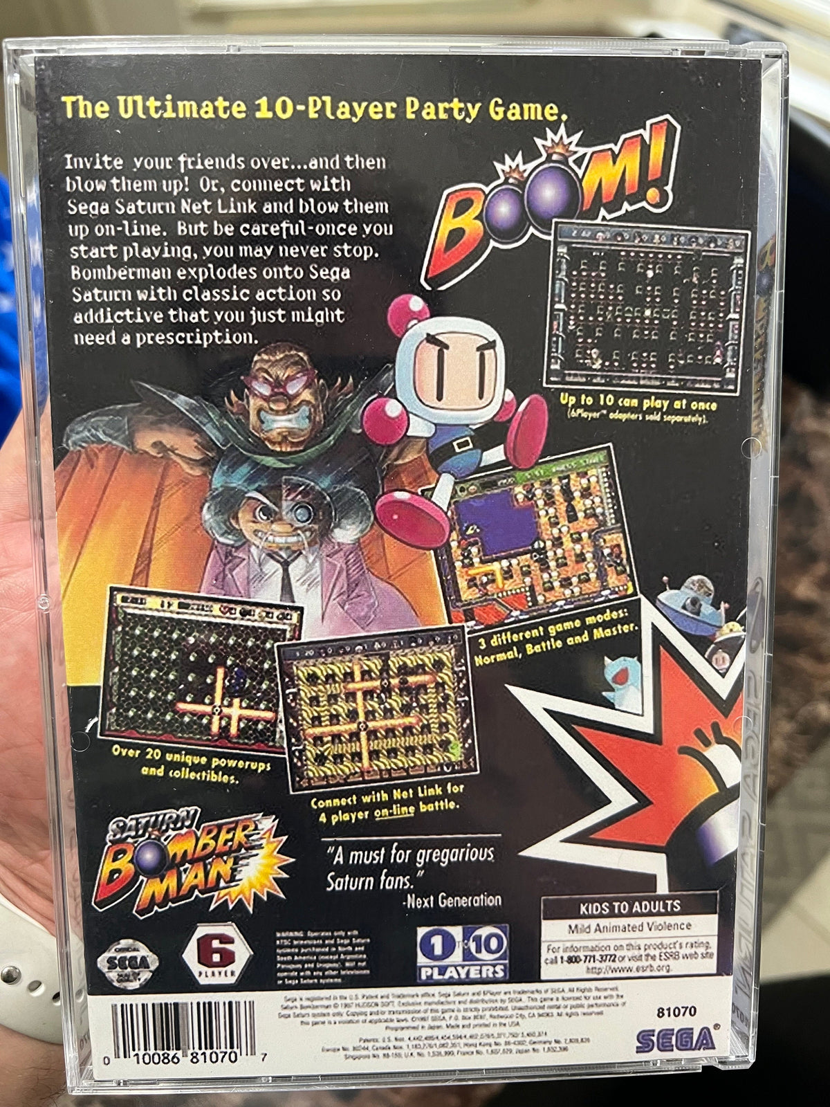 Saturn Bomber man REPLACEMENT CASE No Disc! Sega Saturn