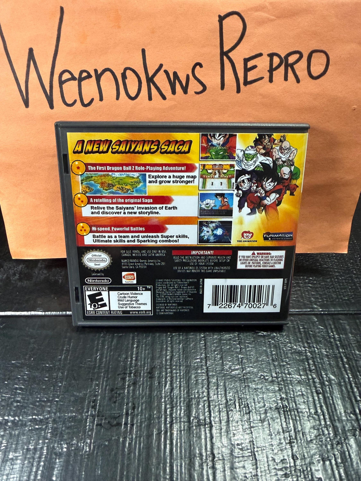Dragon Ball Z Attack of the Sayans REPLACEMENT CASE No Game! Nintendo DS