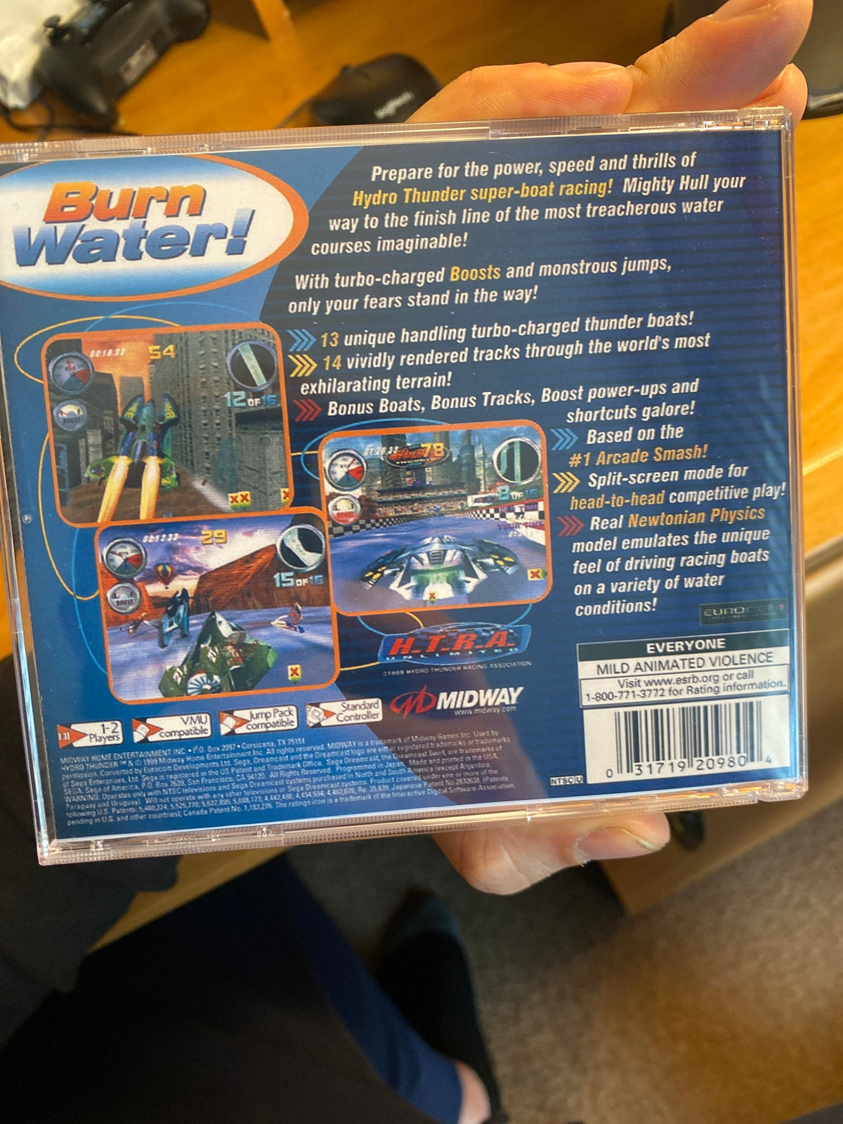 Hydro Thunder REPRODUCTION Case NO DISC Dreamcast