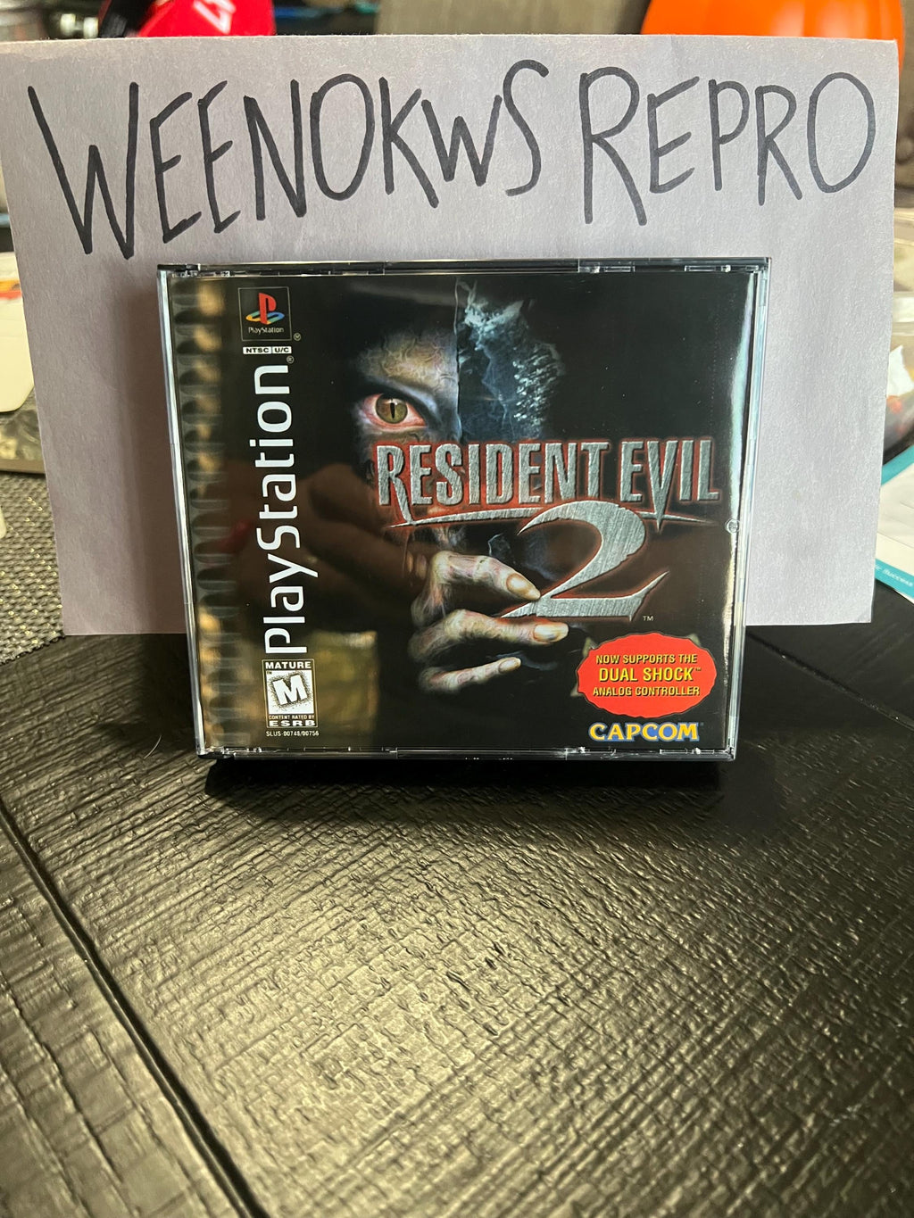 Resident Evil 2 Dual Shock Version REPLACEMENT CASE No Disc ps1