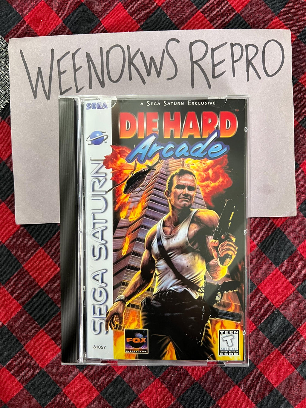 Die Hard Arcade REPLACEMENT CASE No Disc! Sega Saturn