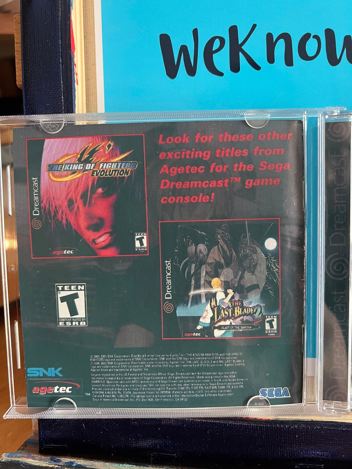 Fatal Fury Mark of the Wolves REPRODUCTION CASE No disc Dreamcast