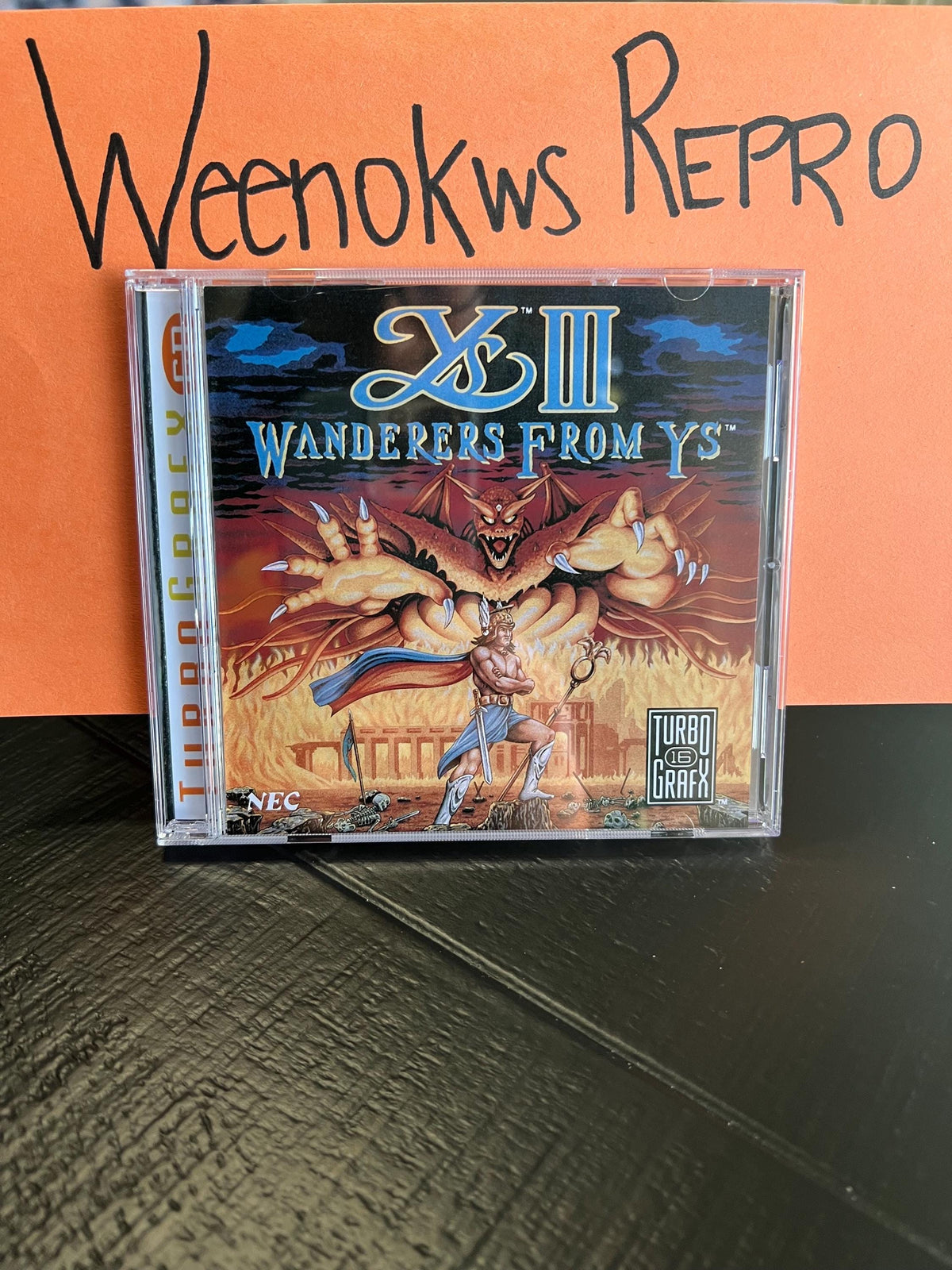 Ys III Wanderers From Ys REPRODUCTION CASE No Disc Turbo Grafx Cd Ys 3