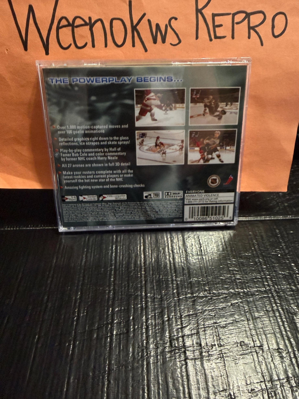 NHL 2K REPRODUCTION CASE No Disc Dreamcast