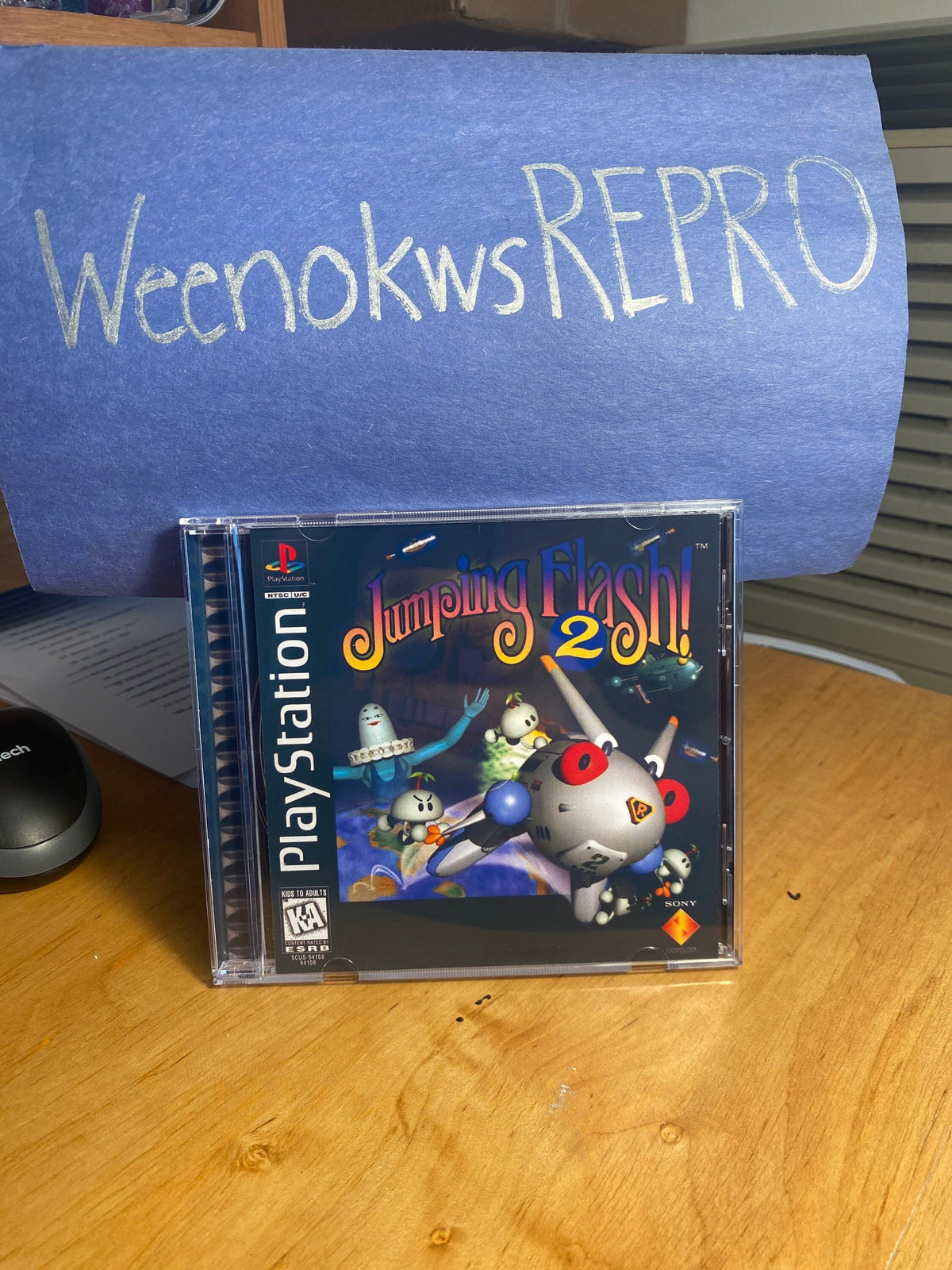 Jumping Flash ! 2 REPLACEMENT CASE No Disc ps1