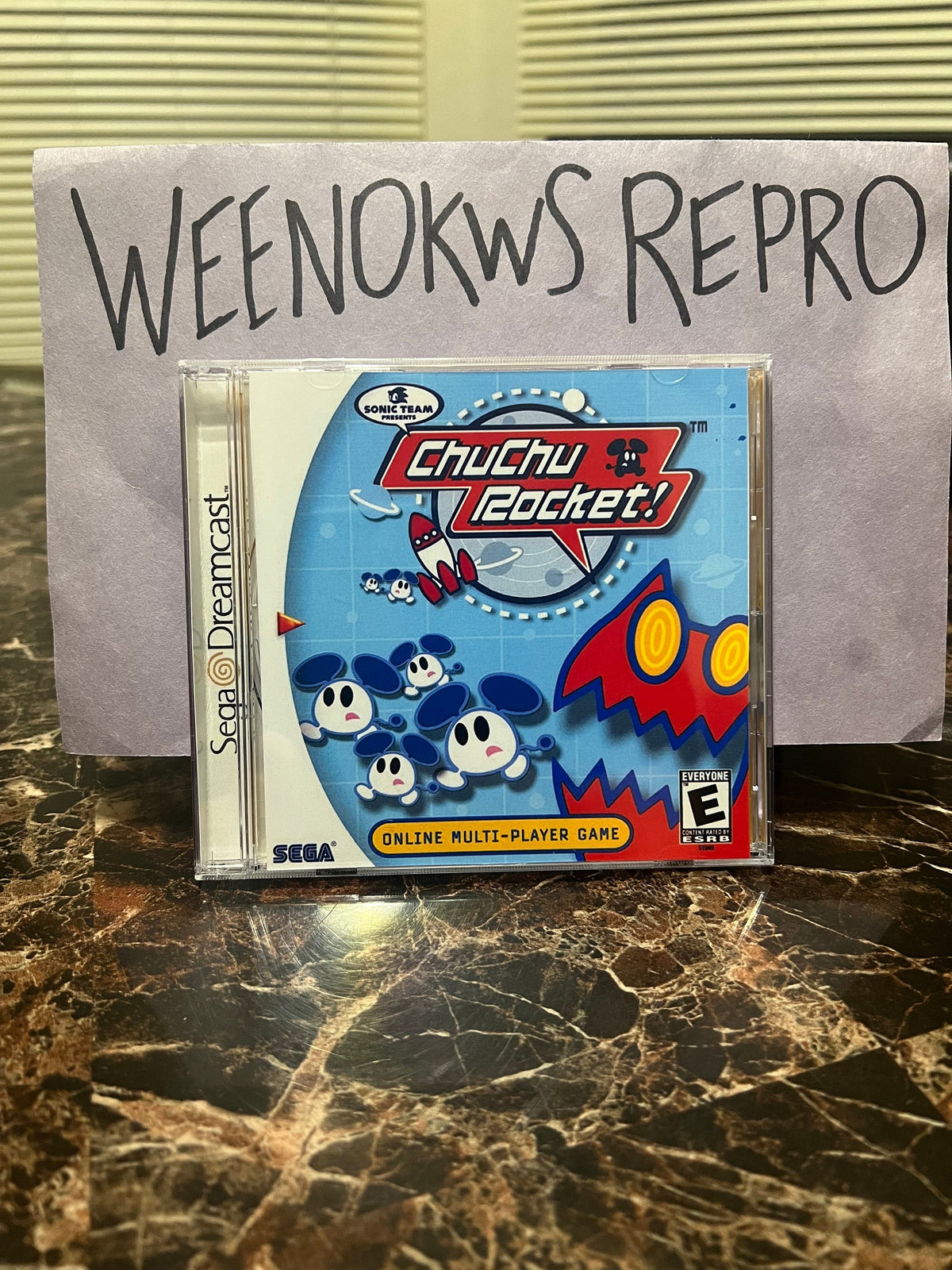 ChuChu Rocket! REPRODUCTION CASE No Game! Dreamcast