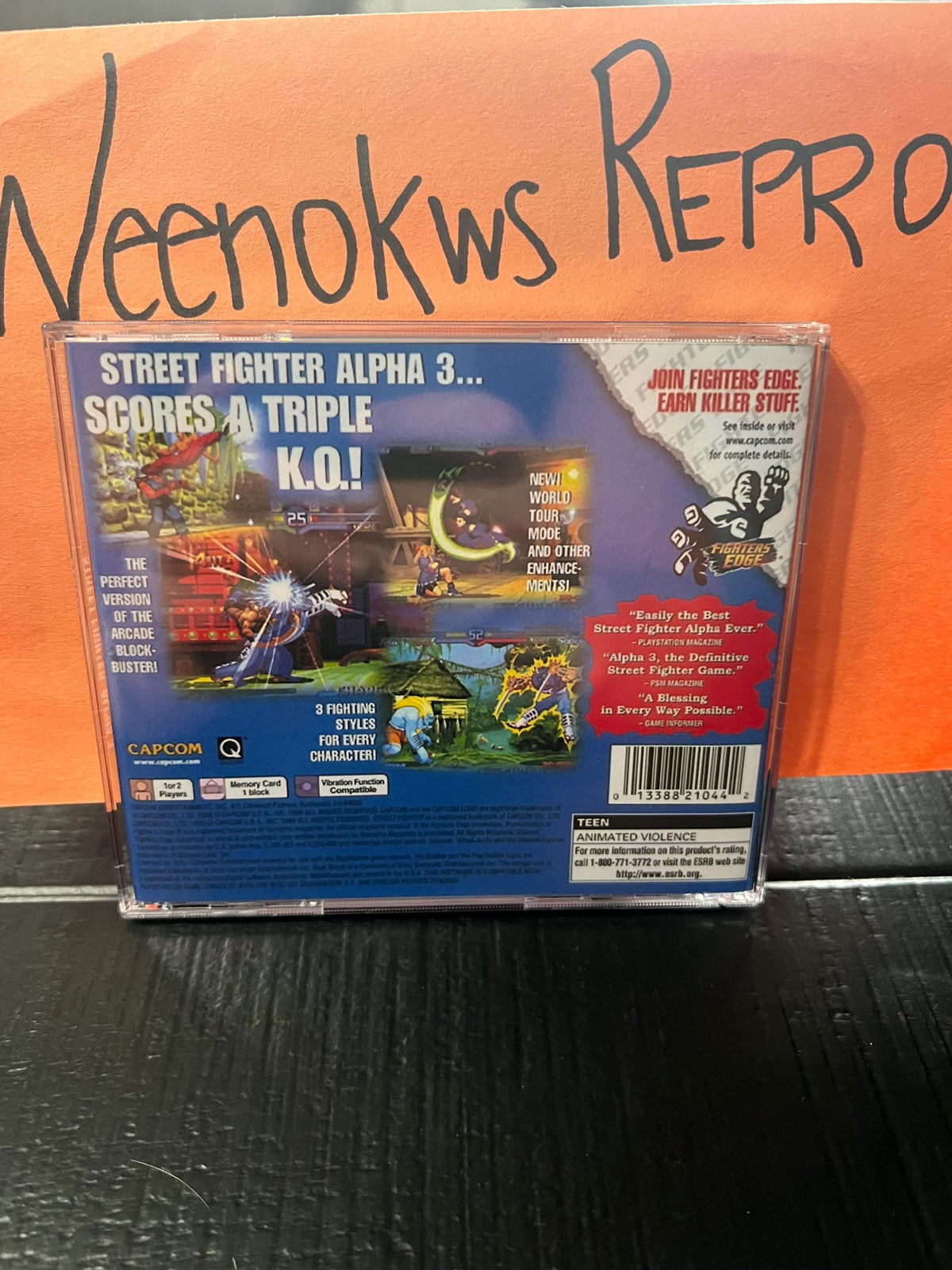 Street Fighter Alpha 3 REPLACMENT CASE No Disc ps1