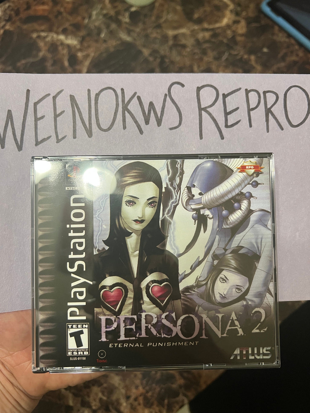 Persona 2 REPLACMENT CASE No Disc ps1