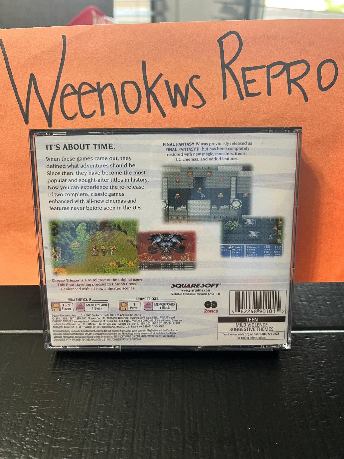 Final Fantasy Chronicles REPLACMENT CASE No Disc Ps1