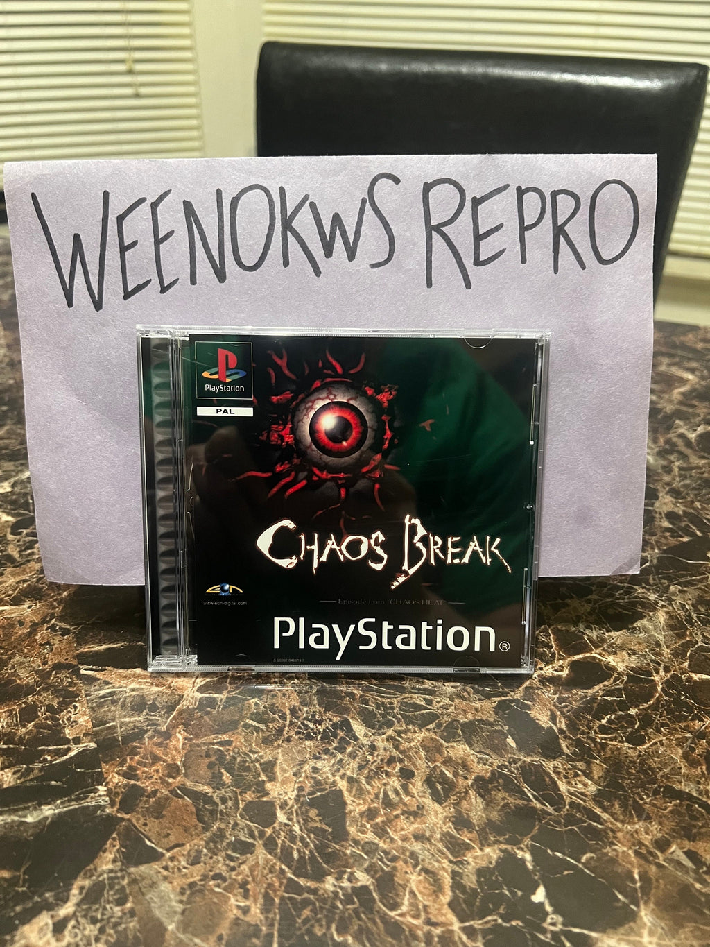 Chaos Break REPLACEMENT CASE No Disc! PAL  Ps1