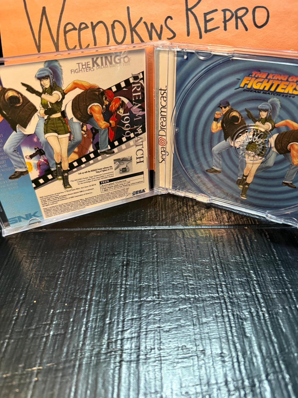 King of fighters 1999 Dream Match REPRODUCTION Case No Game Dreamcast