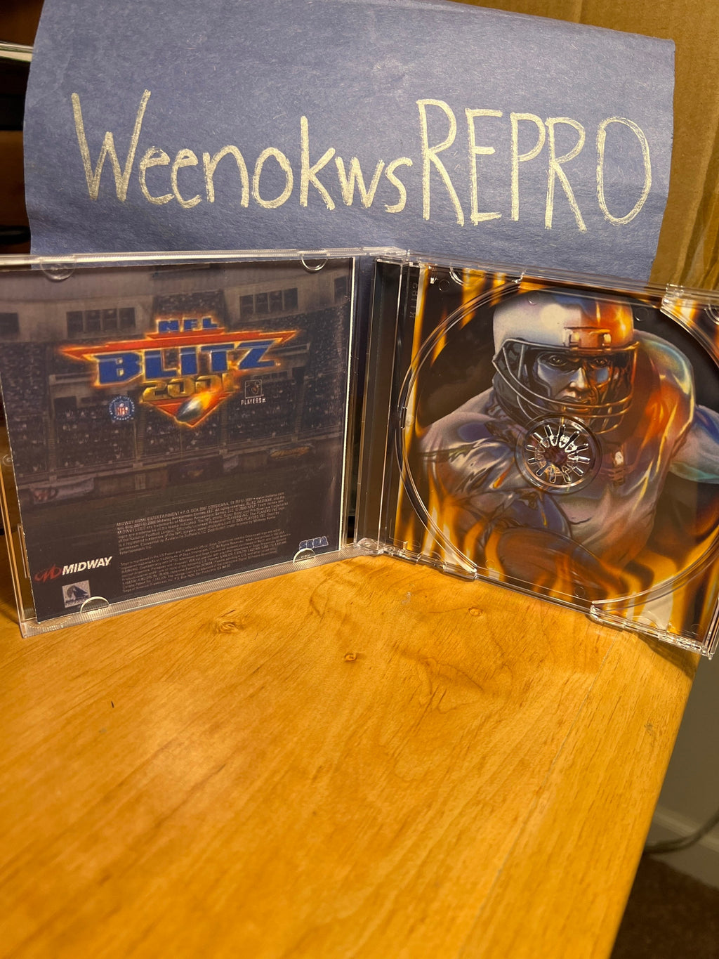 NFL Blitz 2001 REPRODUCTION CASE No Disc Dreamcast