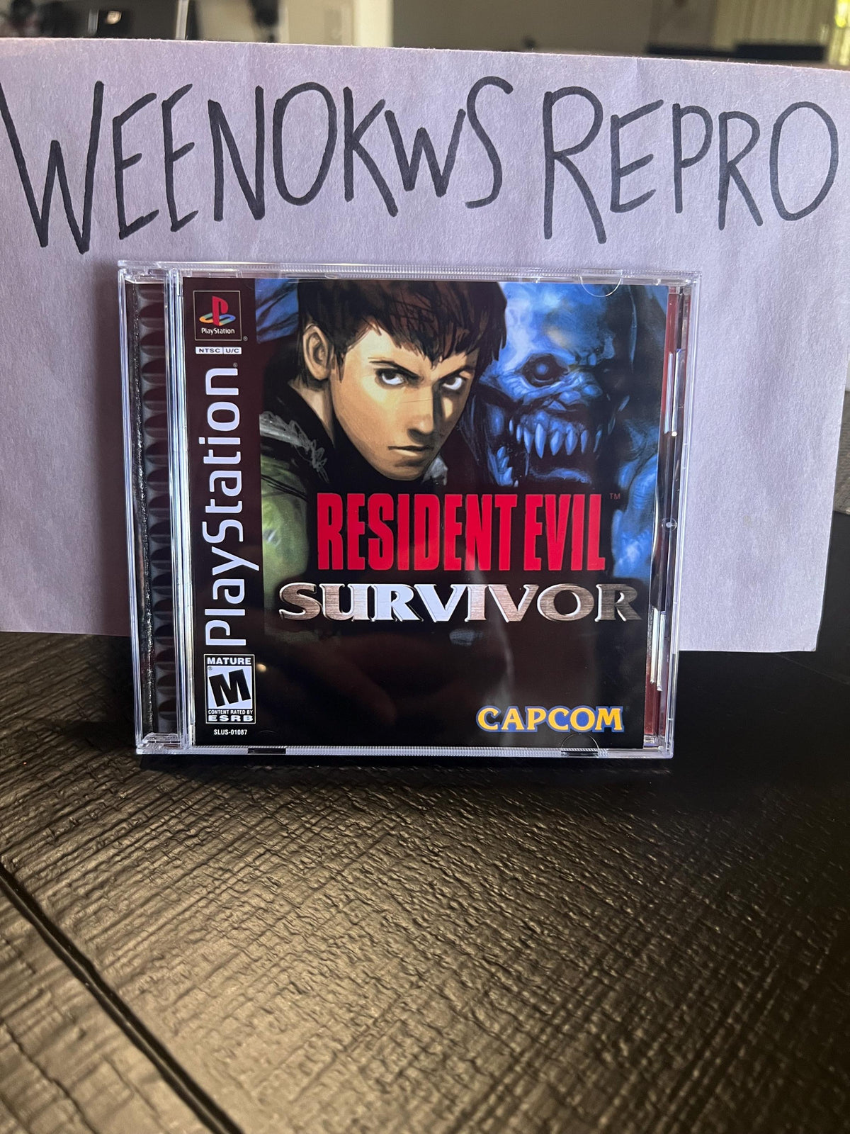 Resident Evil Survivor REPLACMENT CASE No Disc ps1
