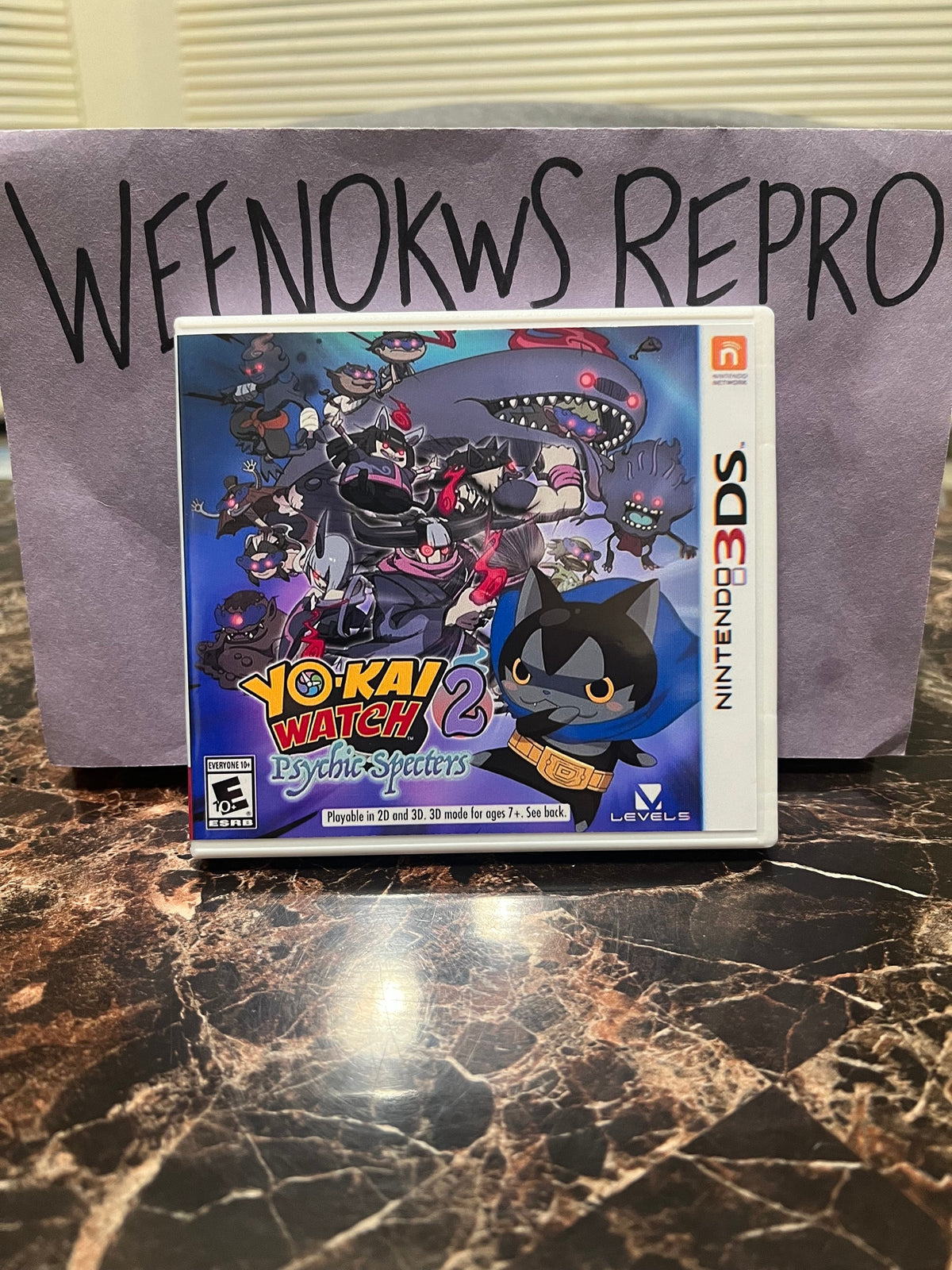 Yo Kai Watch 2 Psychic Specters REPLACEMENT CASE No Game! Nintendo 3ds