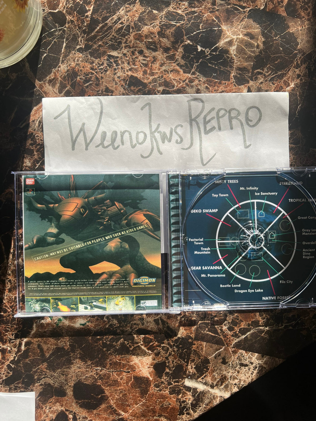 Digimon World REPLACMENT CASE No Disc! Ps1