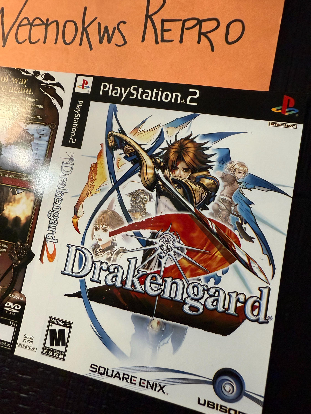 Drakengard 2 REPLACEMENT Art Only! No Disc No Case Ps2
