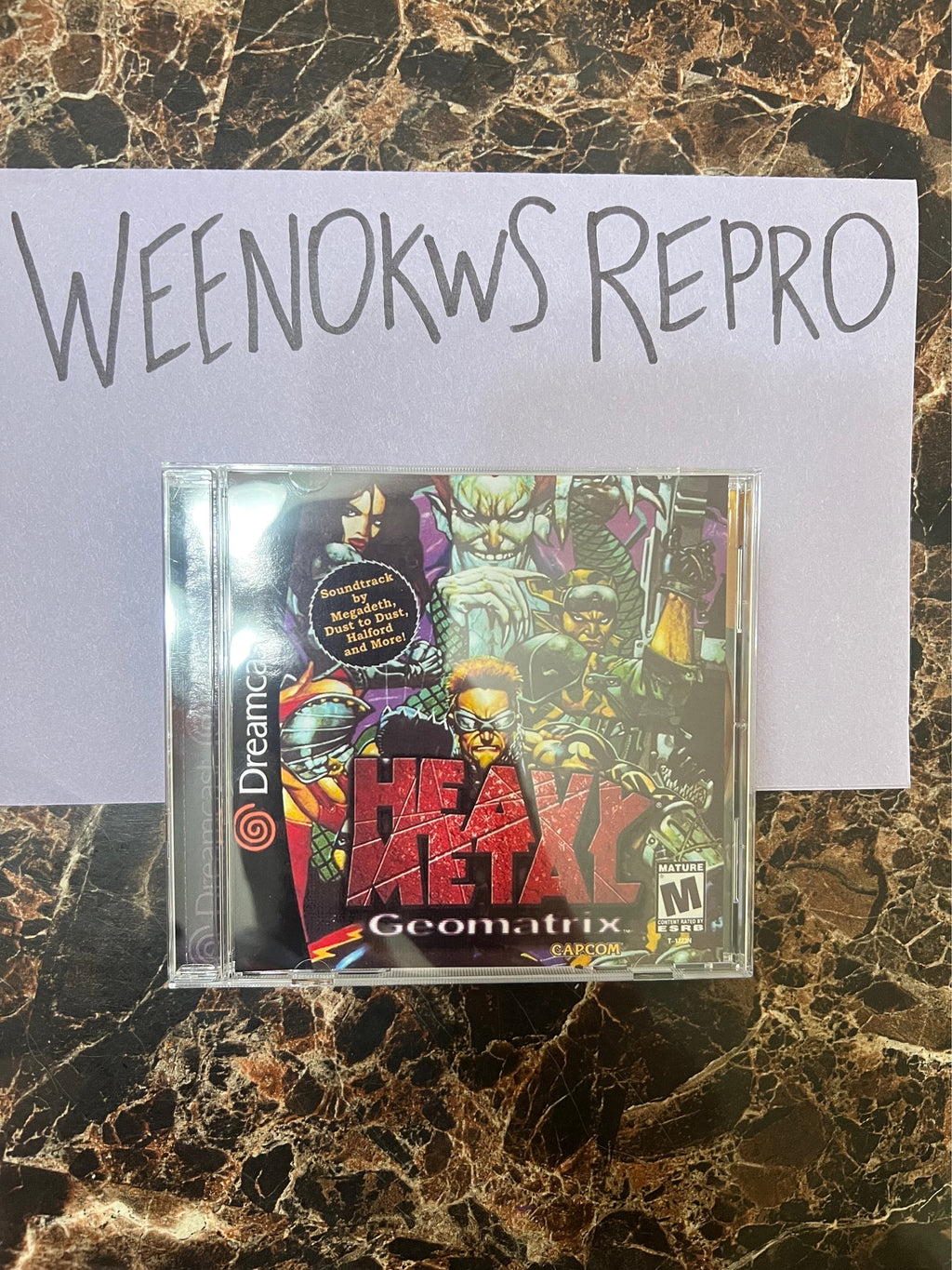 Heavy Metal Geomatrix Dreamcast REPRODUCTION CASE Only No Disc