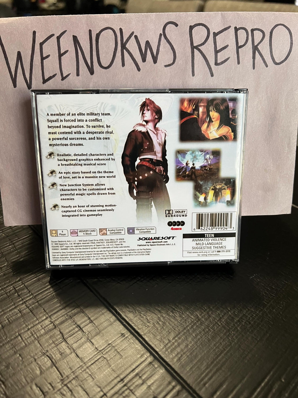 Final Fantasy VIII 8 REPLACMENT CASE No Game!! Ps1