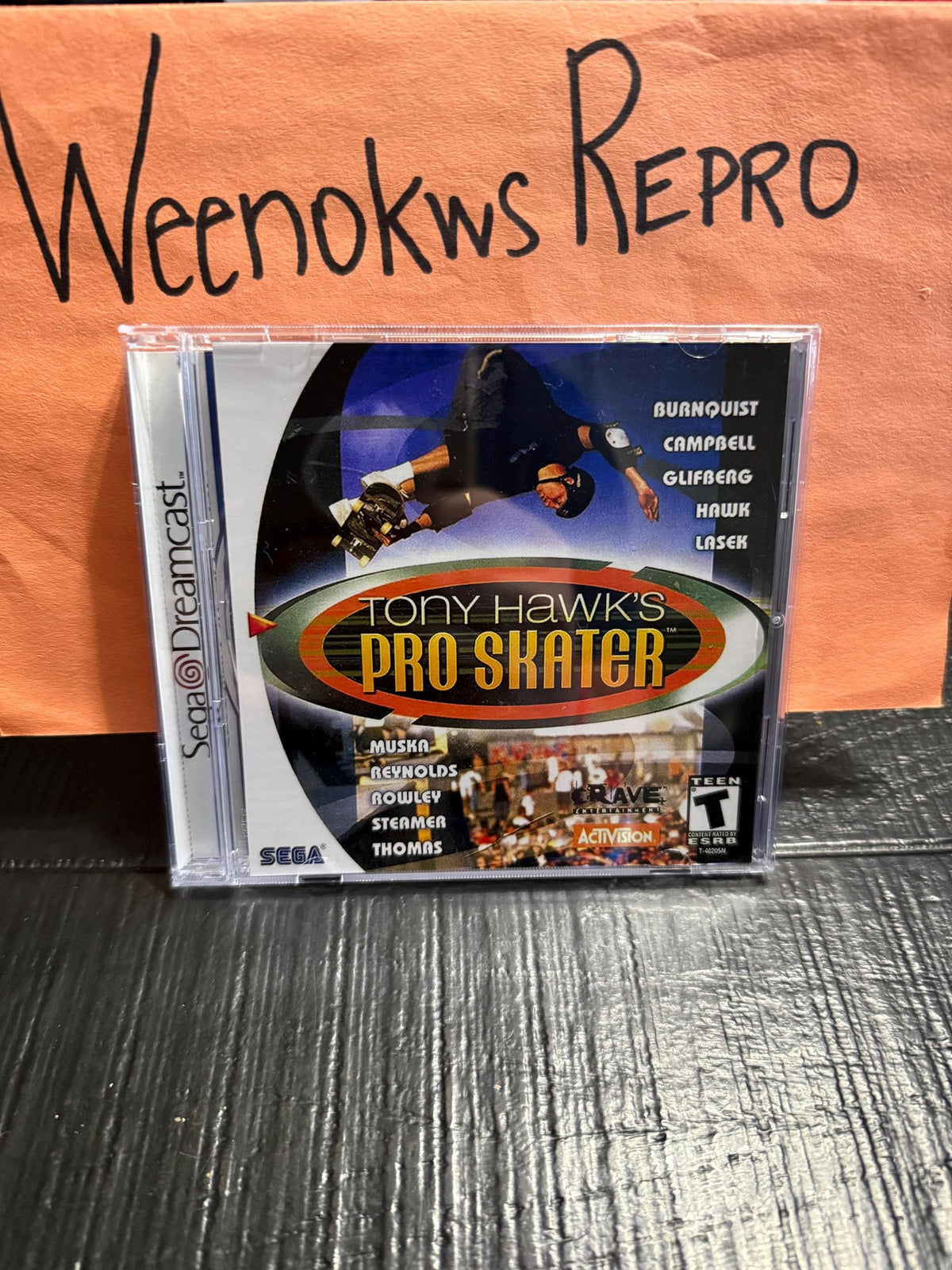 Tony Hawks Pro Skater 1 REPRODUCTION CASE No Disc Dreamcast
