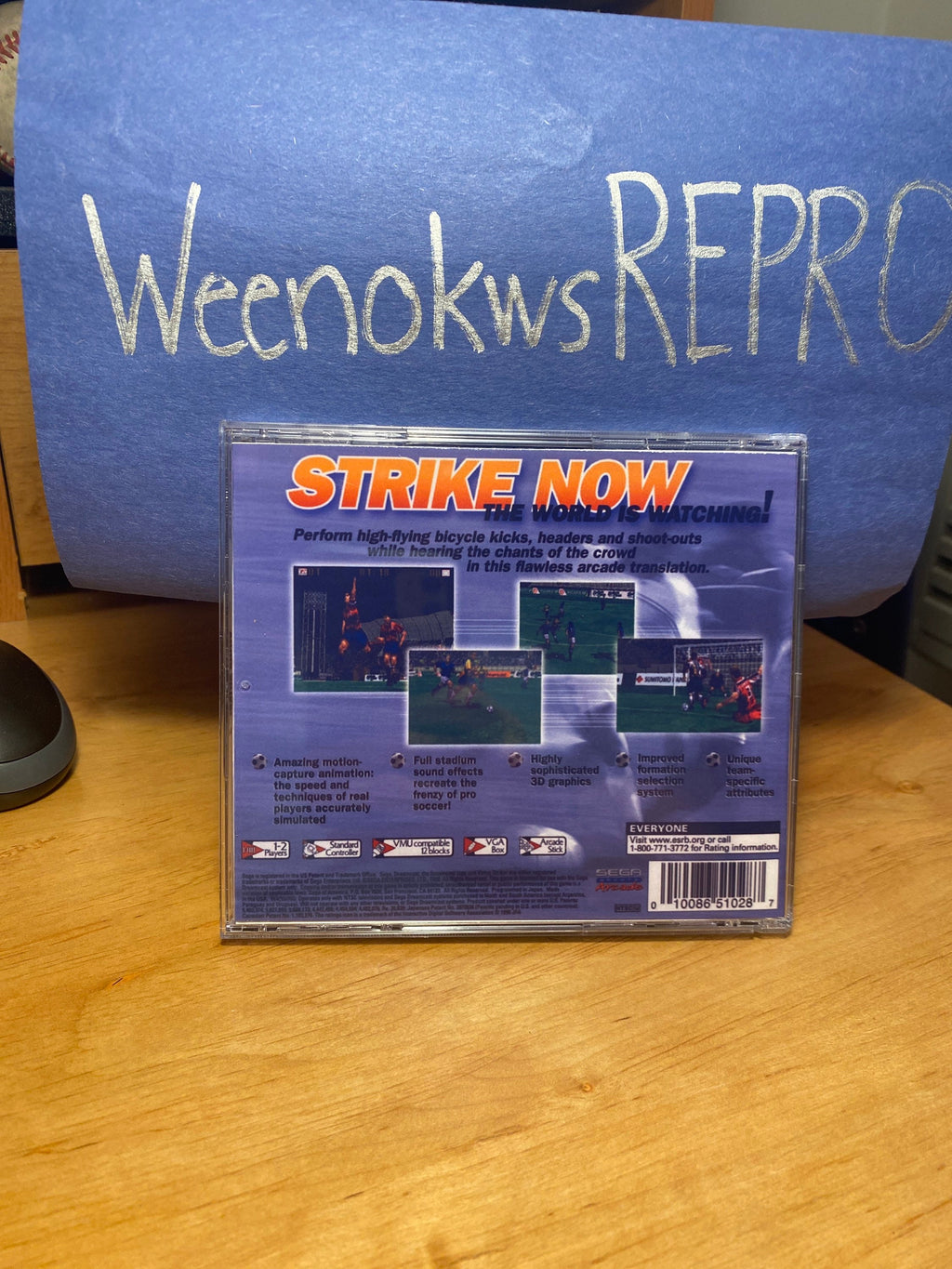 Virtua Striker 2 REPRODUCTION CASE No Disc Dreamcast