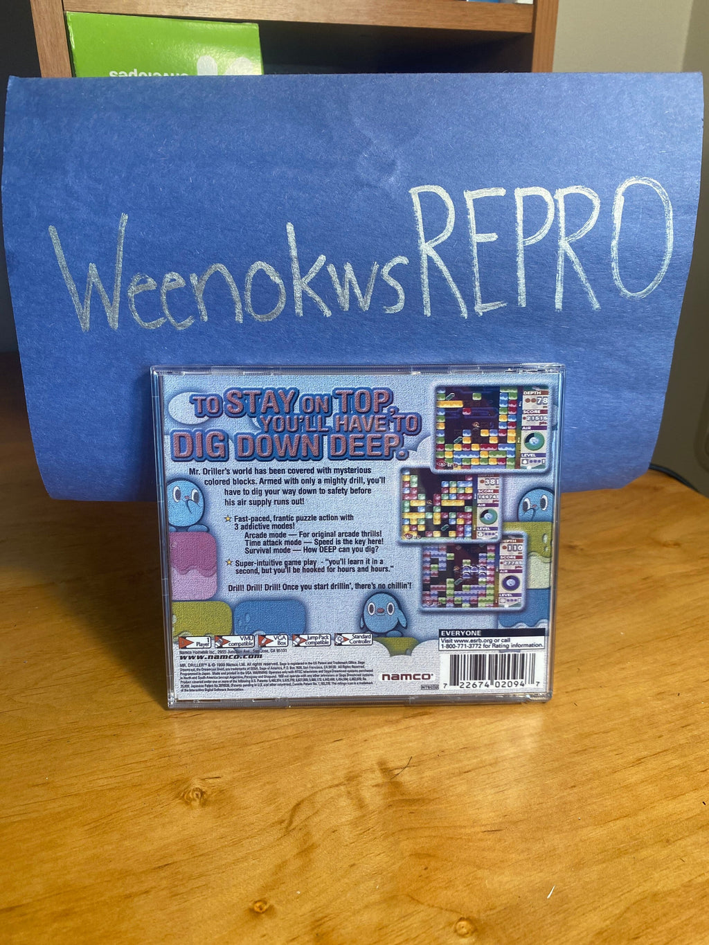 Mr Driller REPRODUCTION CASE No Disc Dreamcast