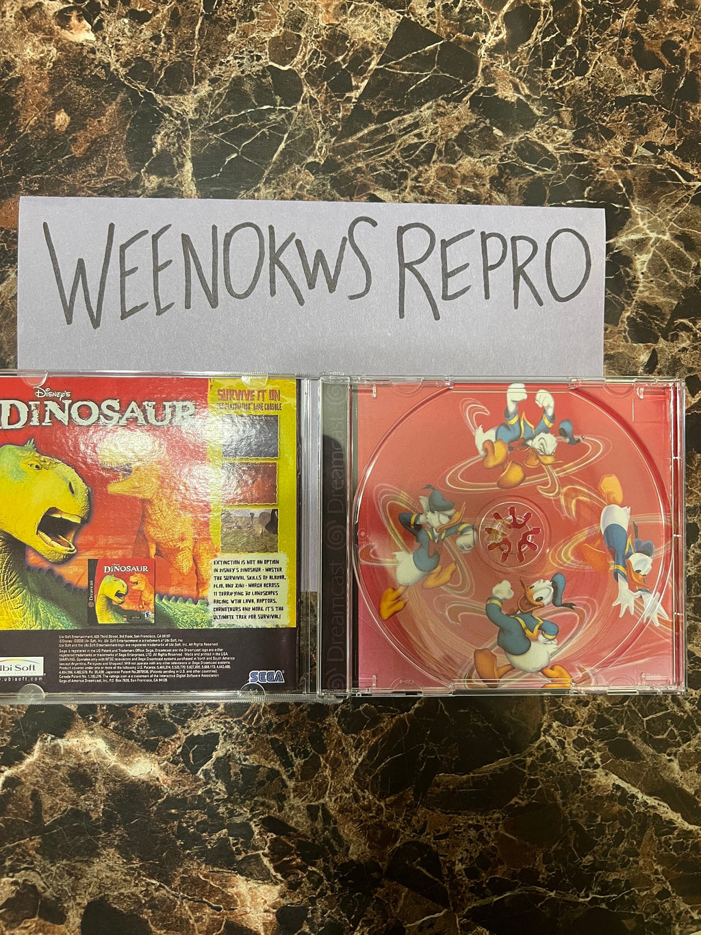 Donald Duck Goin Quackers  REPRODUCTION CASE No Disc Dreamcast