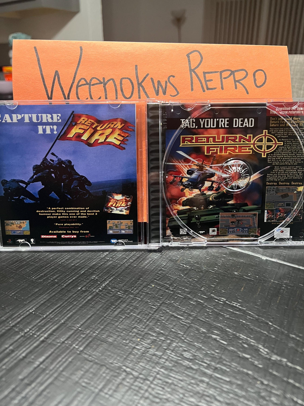 Return Fire REPLACMENT CASE No Disc! Ps1