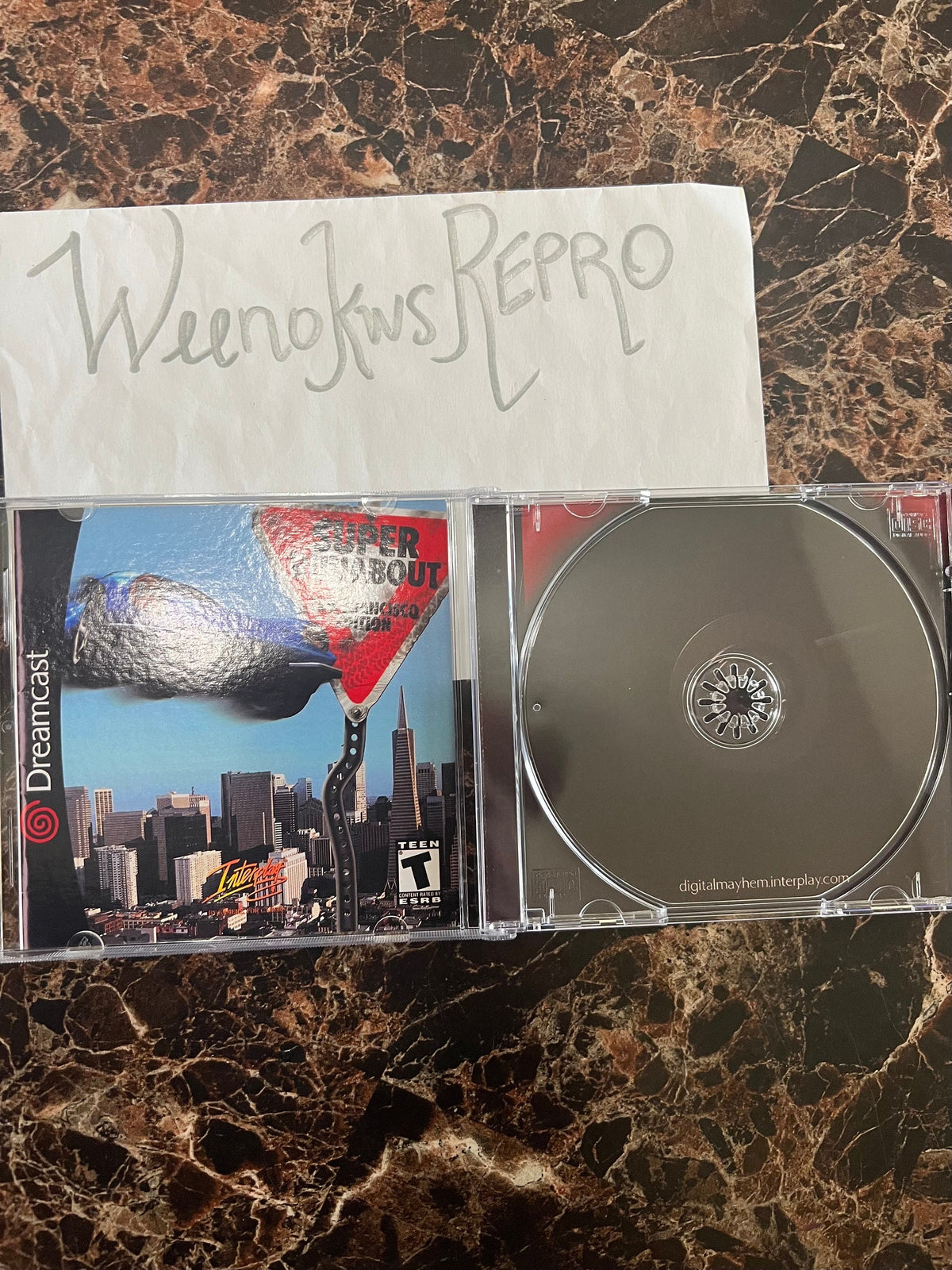 Super Runabout San Francisco Edition REPLACEMENT CASE No Disc! Dreamcast