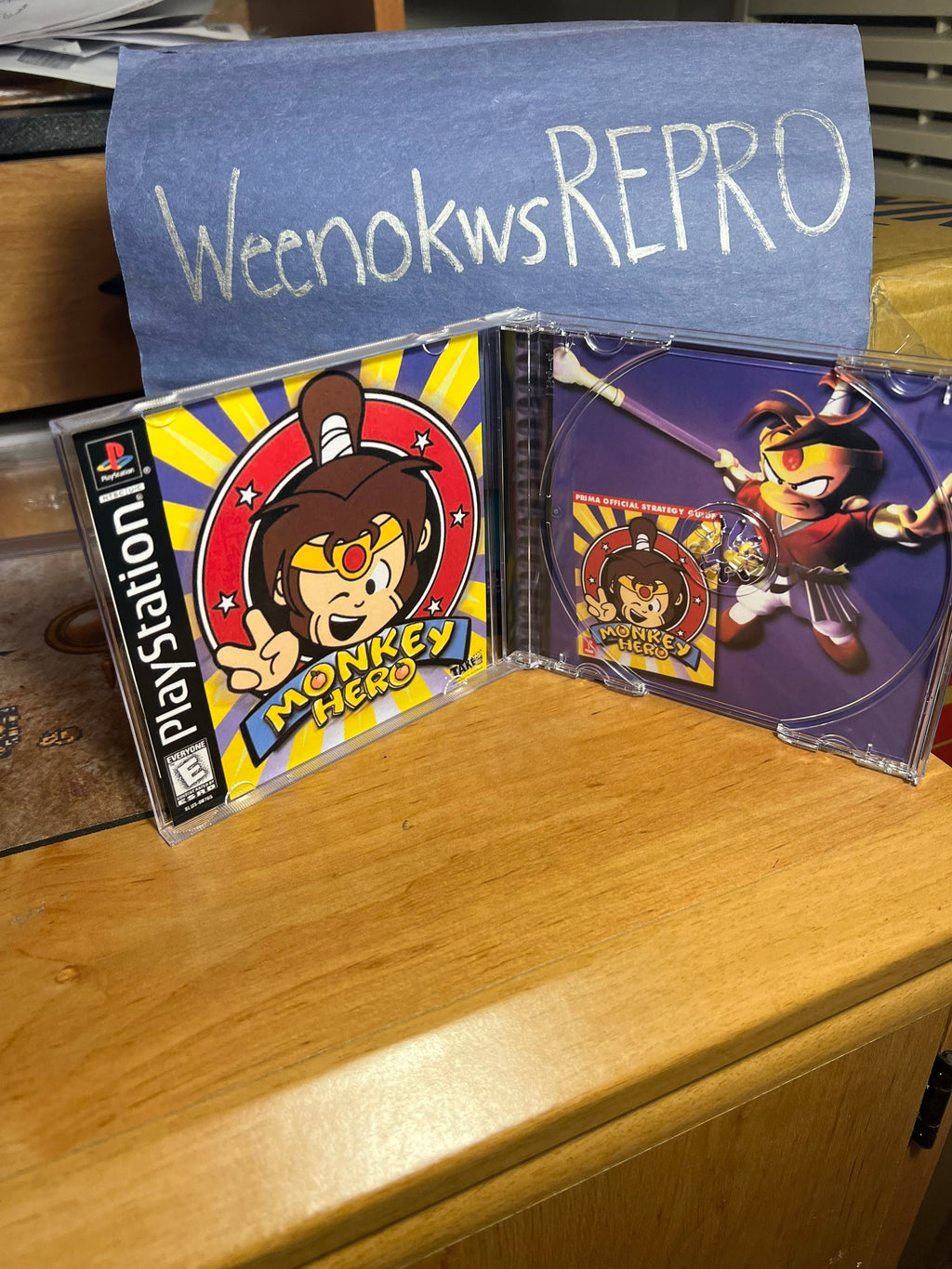 Monkey Hero REPLACMENT CASE No Disc! Ps1